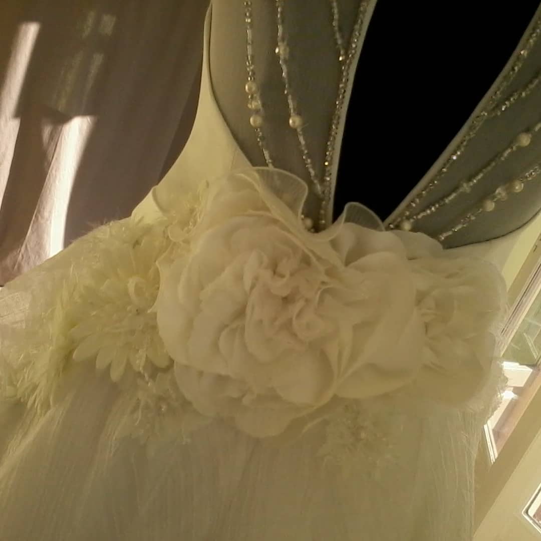 wedding dress on a mannequin